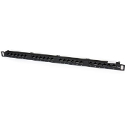 Picture of StarTech.com 24 Port 0.5U Cat5e Patch Panel - RJ45 Ethernet Rackmount Cat 5e 110 Patch Panel