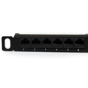 Picture of StarTech.com 24 Port 0.5U Cat5e Patch Panel - RJ45 Ethernet Rackmount Cat 5e 110 Patch Panel