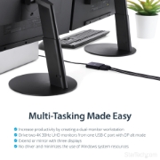 Picture of StarTech.com 2-Port Multi Monitor Adapter - USB-C to 2x HDMI Video Splitter - USB Type-C to HDMI MST Hub - Dual 4K 30Hz or 1080p 60Hz - Thunderbolt 3 Compatible - Windows Only