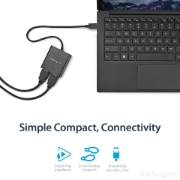 Picture of StarTech.com 2-Port Multi Monitor Adapter - USB-C to 2x HDMI Video Splitter - USB Type-C to HDMI MST Hub - Dual 4K 30Hz or 1080p 60Hz - Thunderbolt 3 Compatible - Windows Only