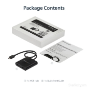 Picture of StarTech.com 2-Port Multi Monitor Adapter - USB-C to 2x HDMI Video Splitter - USB Type-C to HDMI MST Hub - Dual 4K 30Hz or 1080p 60Hz - Thunderbolt 3 Compatible - Windows Only