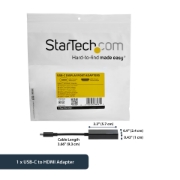 Picture of StarTech.com USB-C to HDMI Adapter with 4K 30Hz - Black