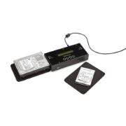 Picture of StarTech.com 1:1 Standalone Hard Drive Duplicator and Eraser, SAS and SATA HDD/SSD Cloner/Copier, Hard Drive Duplicator and Sanitizer, LCD Display, TAA Compliant