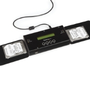 Picture of StarTech.com 1:1 Standalone Hard Drive Duplicator and Eraser, SAS and SATA HDD/SSD Cloner/Copier, Hard Drive Duplicator and Sanitizer, LCD Display, TAA Compliant