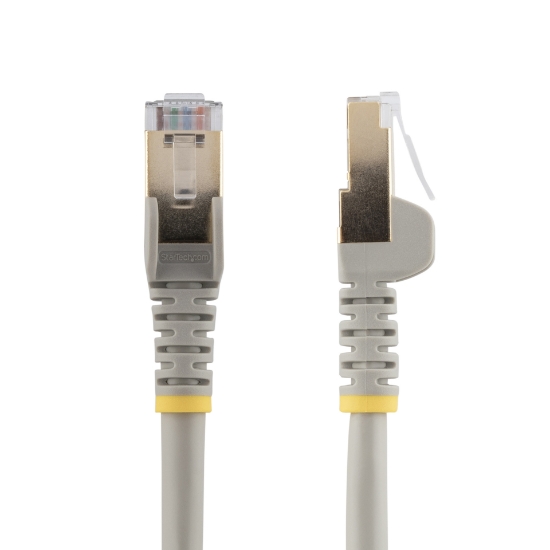Picture of StarTech.com 0.50m CAT6a Ethernet Cable - 10 Gigabit Shielded Snagless RJ45 100W PoE Patch Cord - 10GbE STP Network Cable w/Strain Relief - Grey Fluke Tested/Wiring is UL Certified/TIA