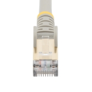Picture of StarTech.com 0.50m CAT6a Ethernet Cable - 10 Gigabit Shielded Snagless RJ45 100W PoE Patch Cord - 10GbE STP Network Cable w/Strain Relief - Grey Fluke Tested/Wiring is UL Certified/TIA