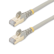 Picture of StarTech.com 0.50m CAT6a Ethernet Cable - 10 Gigabit Shielded Snagless RJ45 100W PoE Patch Cord - 10GbE STP Network Cable w/Strain Relief - Grey Fluke Tested/Wiring is UL Certified/TIA