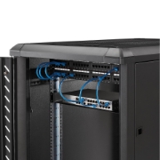 Picture of StarTech.com 1U Server Rack Shelf - Universal Rack Mount Cantilever Shelf for 19" Network Equipment Rack & Cabinet - Heavy Duty Steel – Weight Capacity 33lb/15kg - 7" Deep Tray, Black