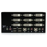 Picture of StarTech.com 2 Port Triple Monitor DVI USB KVM Switch with Audio & USB 2.0 Hub