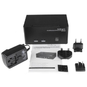 Picture of StarTech.com 2 Port Triple Monitor DVI USB KVM Switch with Audio & USB 2.0 Hub