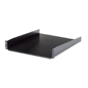 Picture of StarTech.com 2U Server Rack Shelf - Universal Rack Mount Cantilever Shelf for 19" Network Equipment Rack & Cabinet - Heavy Duty Steel – Weight Capacity 50lb/23kg - 22" Deep Tray, Black