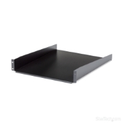 Picture of StarTech.com 2U Server Rack Shelf - Universal Rack Mount Cantilever Shelf for 19" Network Equipment Rack & Cabinet - Heavy Duty Steel – Weight Capacity 50lb/23kg - 22" Deep Tray, Black