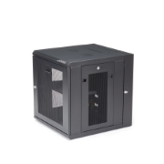 Picture of StarTech.com 4-Post 12U Wall Mount Network Cabinet with 1U Shelf, 19" Hinged Wall-Mounted Server Rack for Data / AV / Electronics / Computer Equipment, Flexible Vented Rack Enclosure