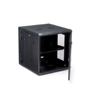 Picture of StarTech.com 4-Post 12U Wall Mount Network Cabinet with 1U Shelf, 19" Hinged Wall-Mounted Server Rack for Data / AV / Electronics / Computer Equipment, Flexible Vented Rack Enclosure