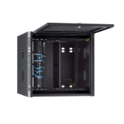 Picture of StarTech.com 4-Post 12U Wall Mount Network Cabinet with 1U Shelf, 19" Hinged Wall-Mounted Server Rack for Data / AV / Electronics / Computer Equipment, Flexible Vented Rack Enclosure