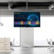 Picture of StarTech.com TV Ceiling Mount - Full-Motion Universal Hanging Single Screen Mount with Adjustable Telescopic Short Pole - Tilt / Swivel - VESA Bracket for 32”-75" Displays