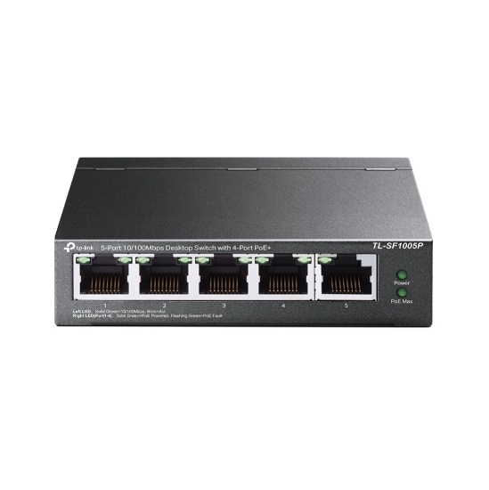 Picture of TP-Link 5-Port 10/100Mbps Desktop PoE Switch with 4-Port