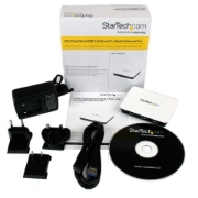 Picture of StarTech.com USB 3.0 to Gigabit Ethernet NIC Network Adapter with 3 Port Hub - White