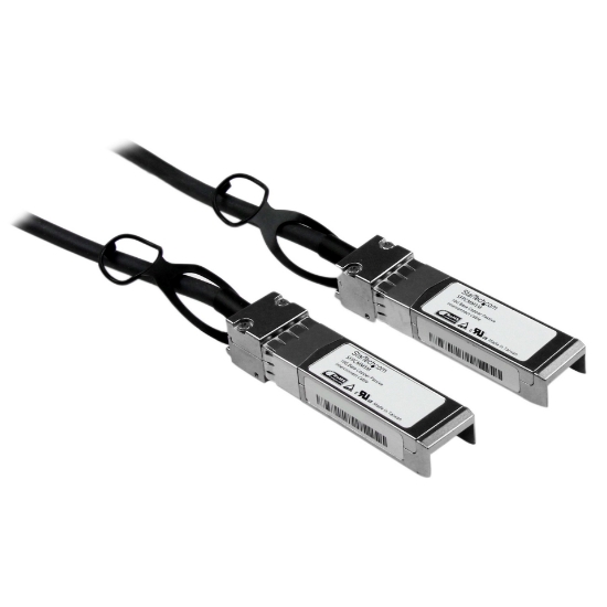 Picture of StarTech.com Cisco SFP-H10GB-CU1M Compatible 1m 10G SFP+ to SFP+ Direct Attach Cable Twinax - 10GbE SFP+ Copper DAC 10 Gbps Low Power Passive Mini GBIC/Transceiver Module DAC Firepower ASR920 ASR9000