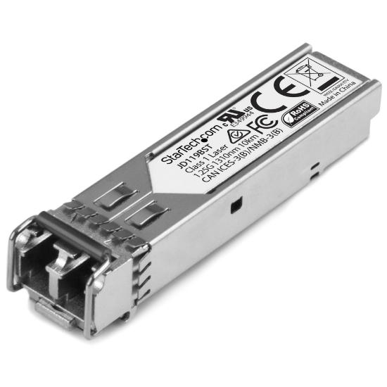 Picture of StarTech.com HP JD119B Compatible SFP Transceiver Module - 1000BASE-LX~HPE JD119B Compatible SFP Module - 1000BASE-LX - 1GbE Single Mode Fiber Optic Transceiver - 1GE Gigabit Ethernet SFP - LC 10km - 1310nm - DDM HPE 5900, 12500, 5500