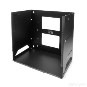 Picture of StarTech.com Wall-Mount Server Rack with Built-in Shelf - Solid Steel - 8U