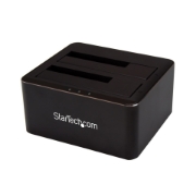 Picture of StarTech.com Dual-Bay USB 3.0 to SATA Hard Drive Docking Station, USB Hard Drive Dock, External 2.5/3.5" SATA I/II/III SSD/HDD Docking Station, Hot-Swap Hard Drive Bays, Top-Loading