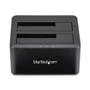 Picture of StarTech.com Dual-Bay USB 3.0 to SATA Hard Drive Docking Station, USB Hard Drive Dock, External 2.5/3.5" SATA I/II/III SSD/HDD Docking Station, Hot-Swap Hard Drive Bays, Top-Loading