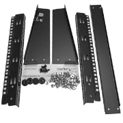 Picture of StarTech.com 2-Post 8U Desktop Server Rack, Small Open Frame 19in Computer Rack, Compact Network Rack for AV / Studio / Data / IT Equipment - Free Standing Two-Post Home/Office Rack