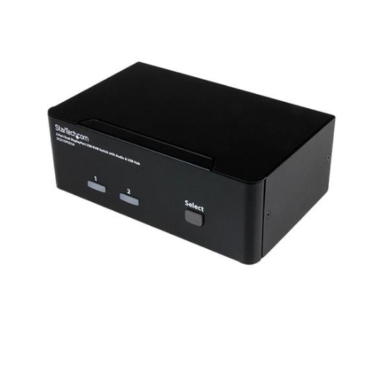 Picture of StarTech.com 2 Port Dual DisplayPort USB KVM Switch with Audio & USB 2.0 Hub