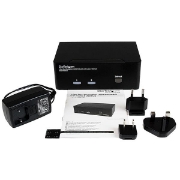 Picture of StarTech.com 2 Port Dual DisplayPort USB KVM Switch with Audio & USB 2.0 Hub