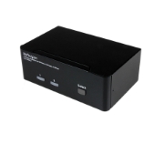 Picture of StarTech.com 2 Port Dual DisplayPort USB KVM Switch with Audio & USB 2.0 Hub