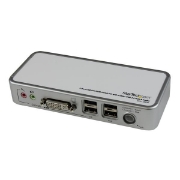 Picture of StarTech.com 2 Port USB DVI KVM Switch Kit with Cables USB 2.0 Hub & Audio