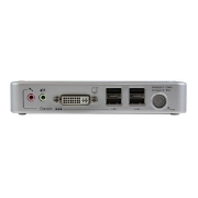 Picture of StarTech.com 2 Port USB DVI KVM Switch Kit with Cables USB 2.0 Hub & Audio