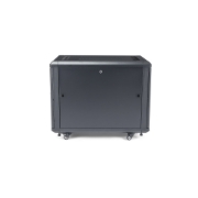 Picture of StarTech.com 4-Post 12U Server Rack Cabinet, Lockable 19" Data Rack Cabinet for Computer / AV / IT Equipment, Office / Home Network Rack with Casters & Adjustable Mounting Rails