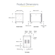 Picture of StarTech.com 4-Post 12U Server Rack Cabinet, Lockable 19" Data Rack Cabinet for Computer / AV / IT Equipment, Office / Home Network Rack with Casters & Adjustable Mounting Rails