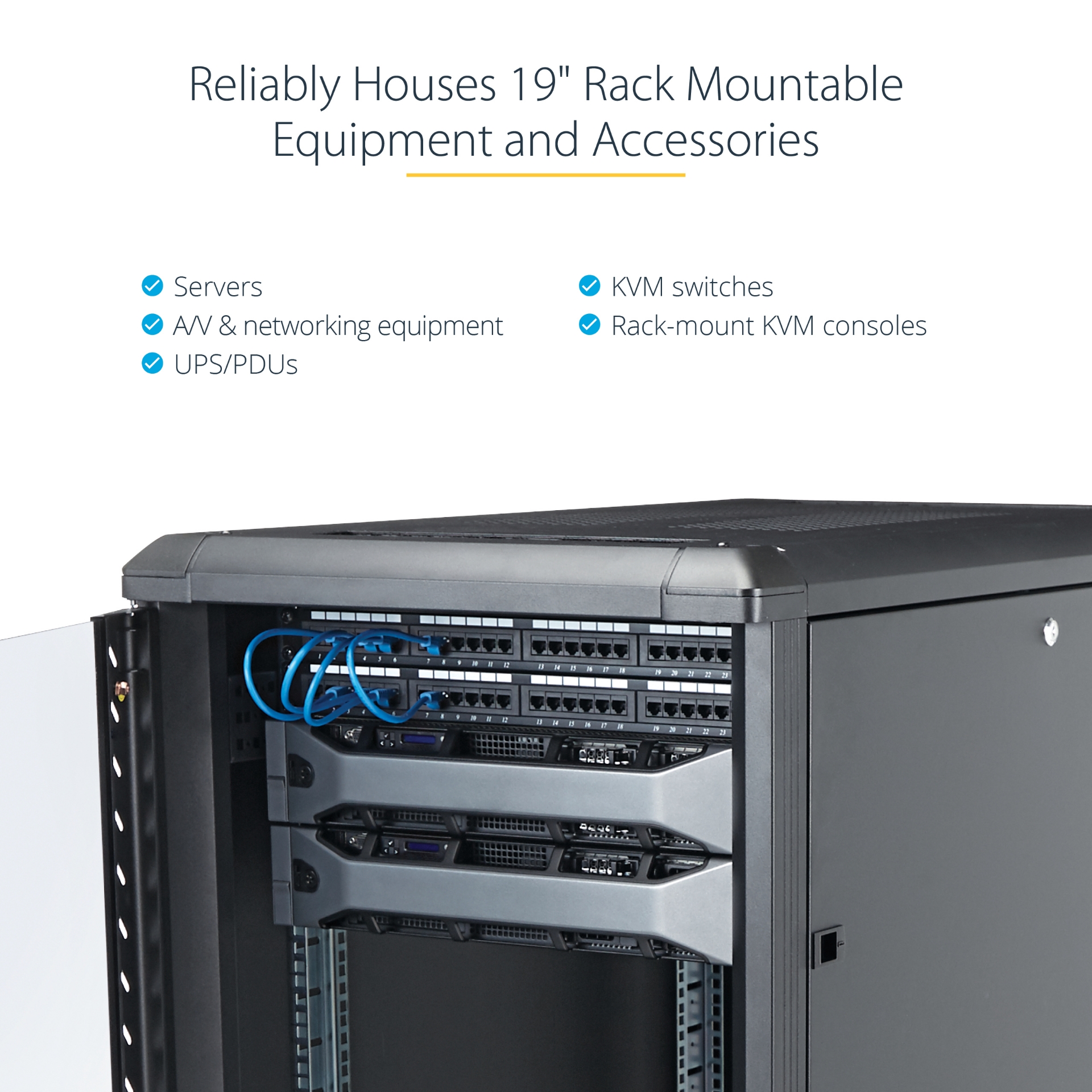 Network Rack Forcaster StarTech.com 4-Post 12U Server Rack Cabinet, Lockable 19