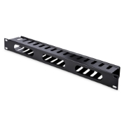 Picture of StarTech.com Horizontal 1U Server Rack Cable Management Finger Duct w/ Cover - 19" Network Rack Wire Duct Raceway Panel - Slotted Wire Duct