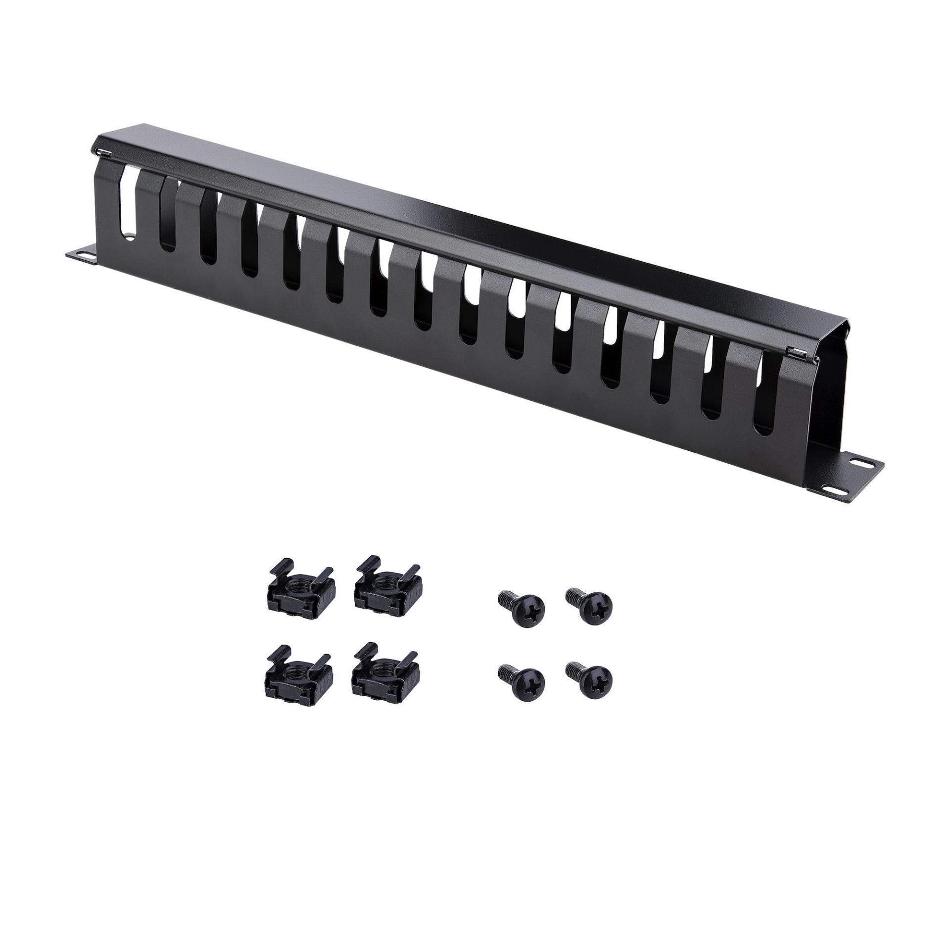 StarTech.com Horizontal 1U Server Rack Cable Management Finger Duct w ...