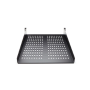 Picture of StarTech.com 2U Server Rack Shelf - Universal Vented Rack Mount Cantilever Tray for 19" Network Equipment Rack & Cabinet - Heavy Duty Steel – Weight Capacity 50lb/23kg - 22" Deep Shelf, Black