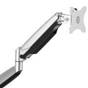 Picture of StarTech.com Desk Mount Monitor Arm - Heavy Duty Ergonomic VESA Monitor Arm - Single 9kg Display - Full Motion, Height Adjustable, Articulating - Aluminum - C-Clamp/Grommet - Silver