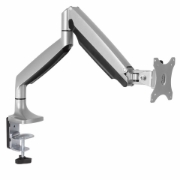 Picture of StarTech.com Desk Mount Monitor Arm - Heavy Duty Ergonomic VESA Monitor Arm - Single 9kg Display - Full Motion, Height Adjustable, Articulating - Aluminum - C-Clamp/Grommet - Silver