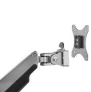 Picture of StarTech.com Desk Mount Monitor Arm - Heavy Duty Ergonomic VESA Monitor Arm - Single 9kg Display - Full Motion, Height Adjustable, Articulating - Aluminum - C-Clamp/Grommet - Silver