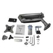 Picture of StarTech.com Desk Mount Monitor Arm - Heavy Duty Ergonomic VESA Monitor Arm - Single 9kg Display - Full Motion, Height Adjustable, Articulating - Aluminum - C-Clamp/Grommet - Silver