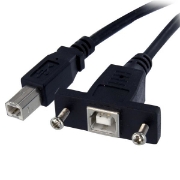 Picture of StarTech.com 3 ft Panel Mount USB Cable B to B - F/M