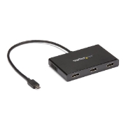 Picture of StarTech.com 3-Port Multi Monitor Adapter - USB-C to 3x HDMI Video Splitter - USB Type-C to HDMI MST Hub - Dual 4K 30Hz or Triple 1080p - Thunderbolt 3 Compatible - Windows Only