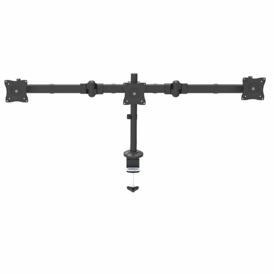 Picture of StarTech.com Desk Mount Triple Monitor Arm - Ergonomic VESA 3 Monitor Mount up to 27" - Articulating & Height Adjustable Pole Mount - Tilt/Swivel/Rotate LCD/LED Screen - Desk Clamp/Grommet