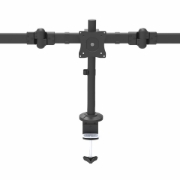 Picture of StarTech.com Desk Mount Triple Monitor Arm - Ergonomic VESA 3 Monitor Mount up to 27" - Articulating & Height Adjustable Pole Mount - Tilt/Swivel/Rotate LCD/LED Screen - Desk Clamp/Grommet