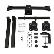 Picture of StarTech.com Desk Mount Triple Monitor Arm - Ergonomic VESA 3 Monitor Mount up to 27" - Articulating & Height Adjustable Pole Mount - Tilt/Swivel/Rotate LCD/LED Screen - Desk Clamp/Grommet