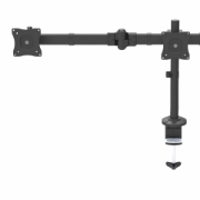 Picture of StarTech.com Desk Mount Triple Monitor Arm - Ergonomic VESA 3 Monitor Mount up to 27" - Articulating & Height Adjustable Pole Mount - Tilt/Swivel/Rotate LCD/LED Screen - Desk Clamp/Grommet