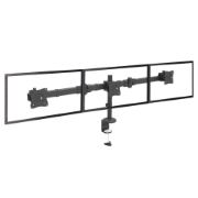 Picture of StarTech.com Desk Mount Triple Monitor Arm - Ergonomic VESA 3 Monitor Mount up to 27" - Articulating & Height Adjustable Pole Mount - Tilt/Swivel/Rotate LCD/LED Screen - Desk Clamp/Grommet